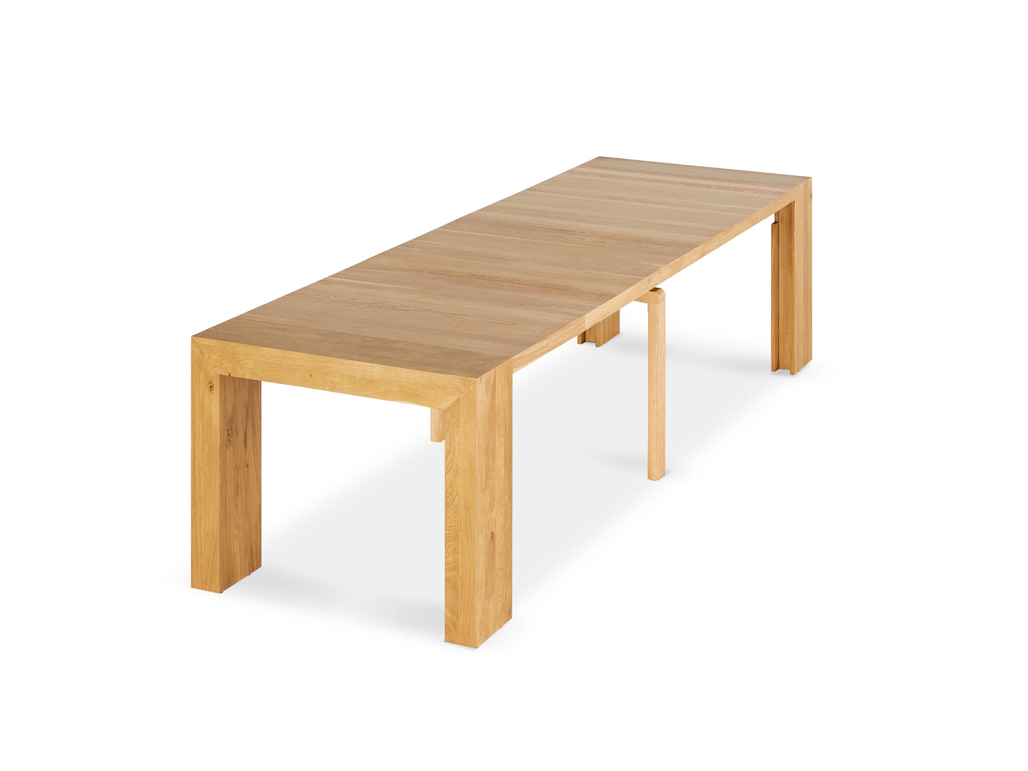 Table extensible en bois, de 4 à 12 personnes, chêne scandinave — vue 3