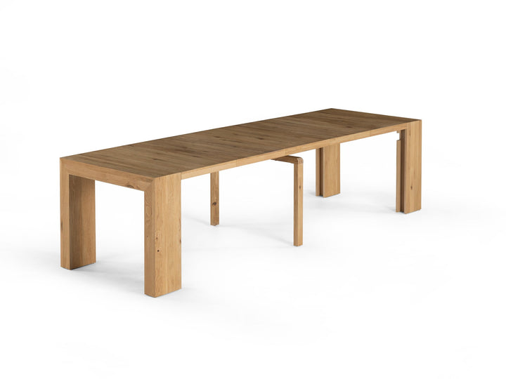 Table extensible en bois, de 4 à 12 personnes, chêne scandinave — vue 1