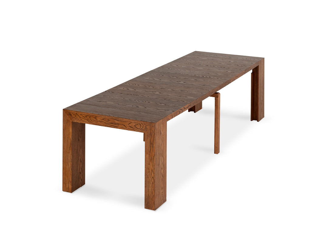 Table extensible en bois, de 4 à 12 personnes, noyer américain — vue 2